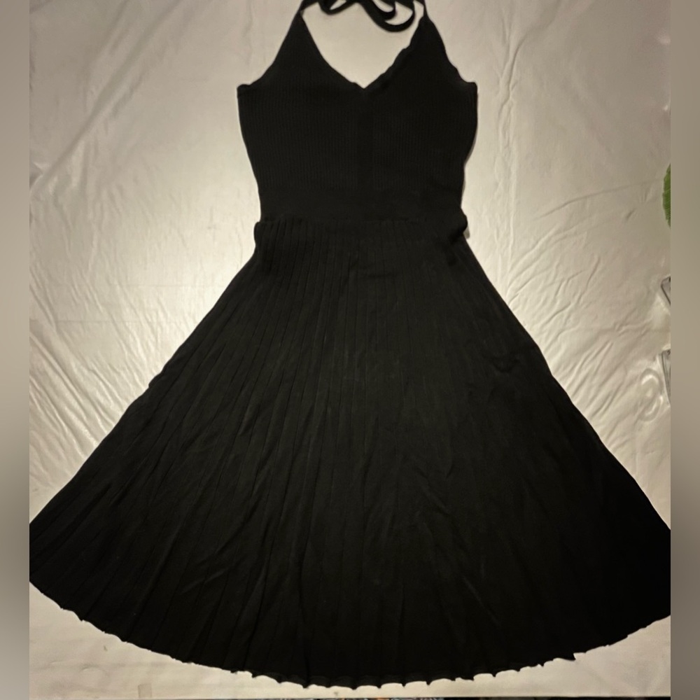 Elegant Black Halter Dress